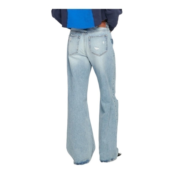 Hidden Alyx Light Wash Distressed Baggy Dad Jeans - Size 24 - Picture 14 of 16